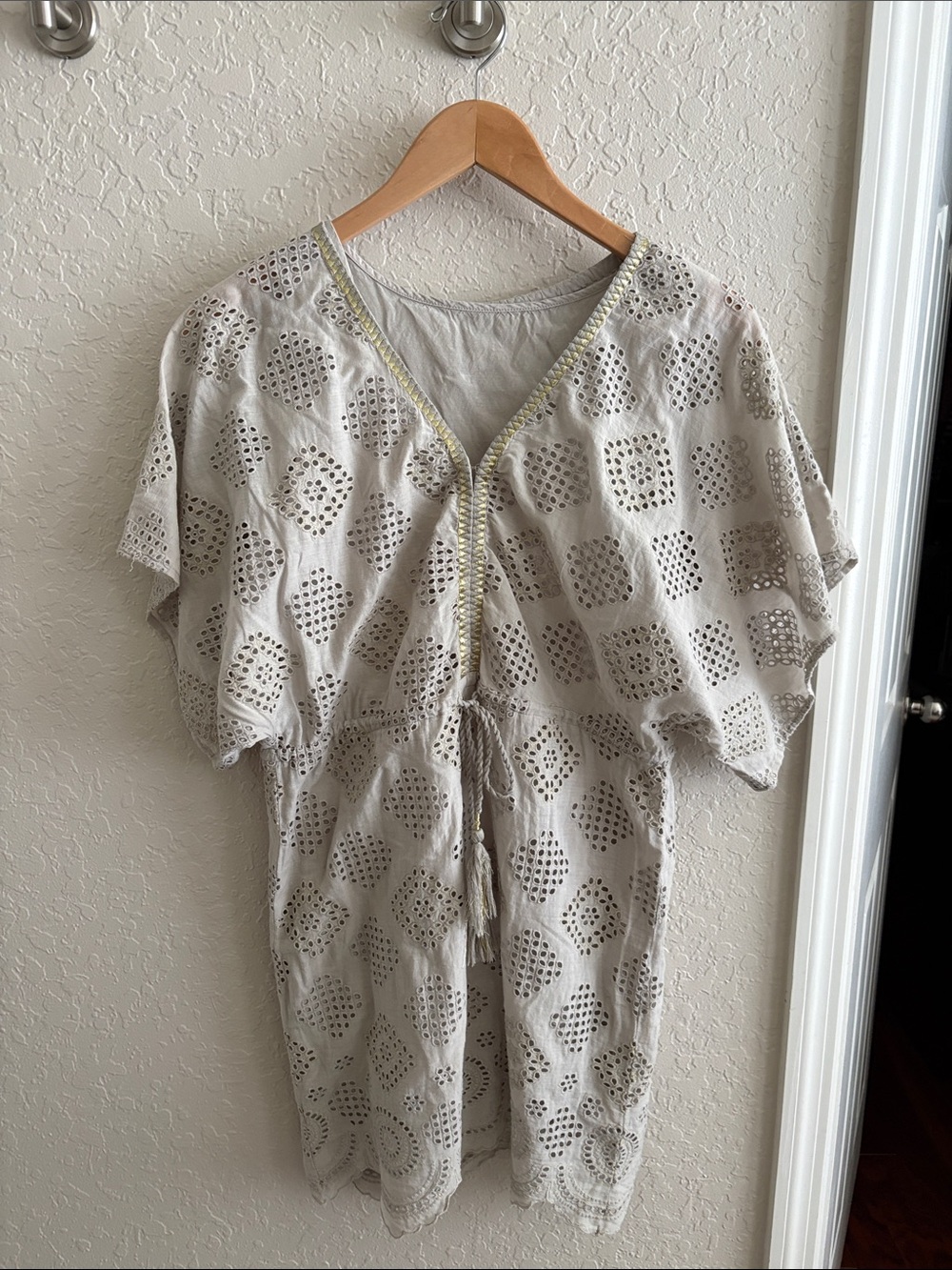Hoss Intropia Grey and Gold Boho dress/coverup